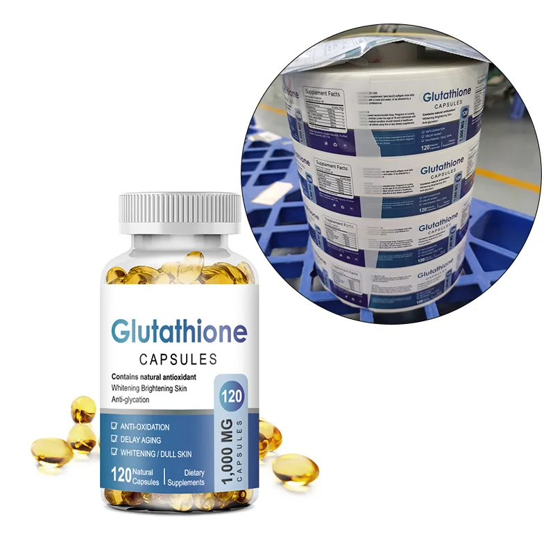 Customize Bulk Powder Protein Supplement Private Label Printing Adhesive Bright Silver Bopp Spot Uv Labels For Bottle