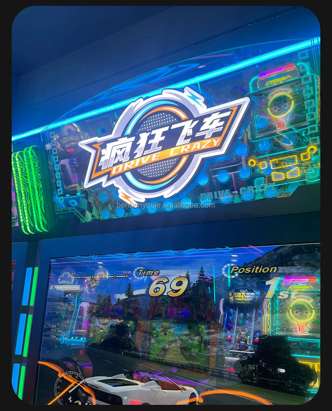 New product simulator Racing car arcade coin-operated video game console Game machine Center Racing console Speed video arcade