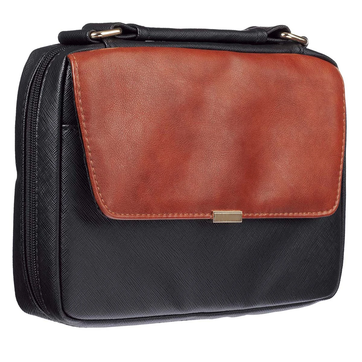 OEM Custom Fashion Stylish Stationery Storage Cases Large 2 Tone Bibles Cover PU Leather Holy Book Protector Bible Carrying Case