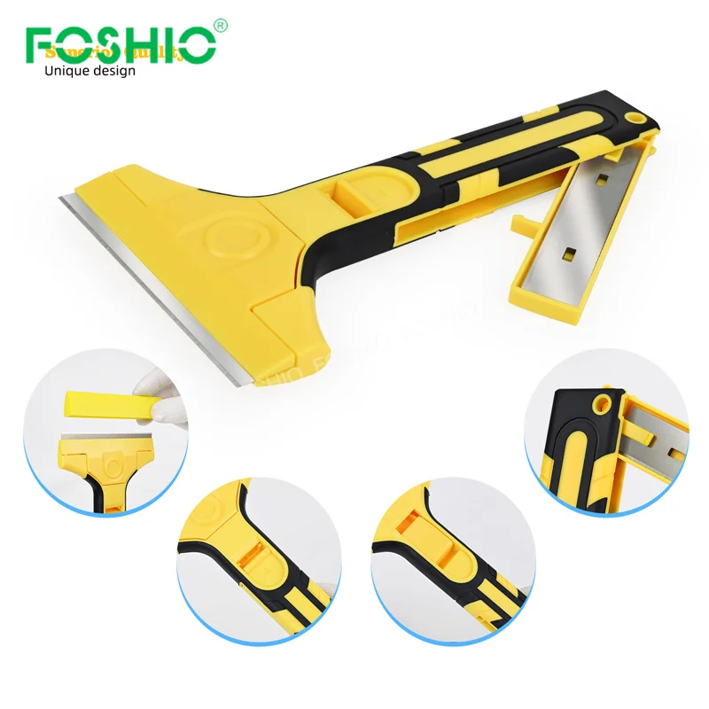 Foshio Design Wholesale Price  Razor Blade Scraper Tool Clean Paint Wallpaper Remover Cleaning Products Glass Scraper Tool