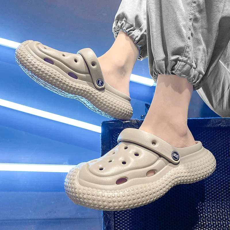 Unisex Summer Beach Sandals Quick-Drying Feature New Fashion Outwear Anti-Slip Thick Sole Casual Personalized Slippers Spring