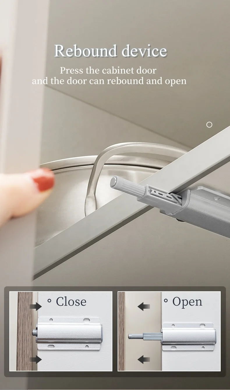 Goodcen Aluminum Shell Rebound Device No Handle Push to Open Door Magnetic Catch for Cabinet Doors