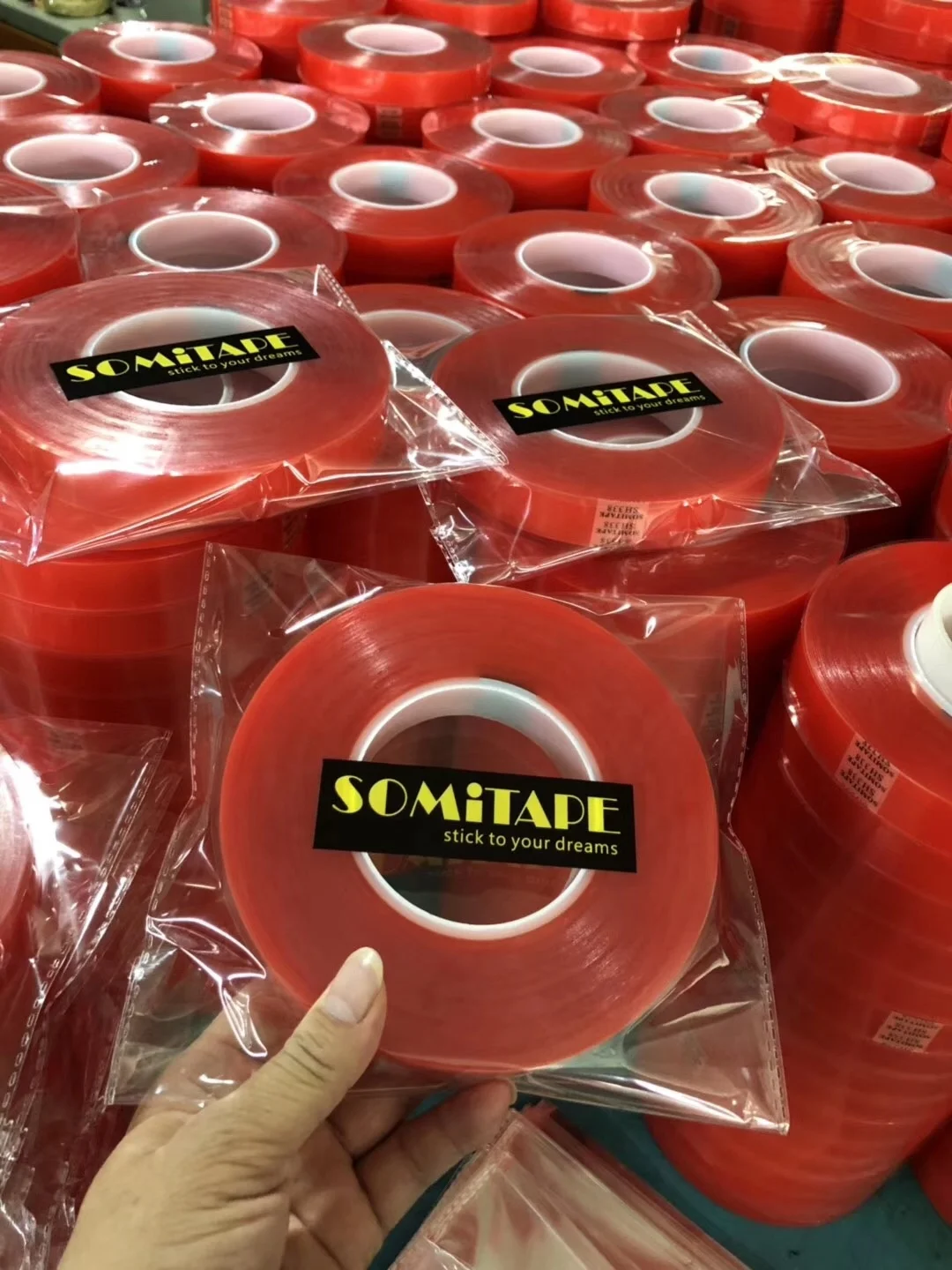 Somi Tape SH338 красная двусторонняя клейкая лента из ПЭТ для светодиодной световой ленты