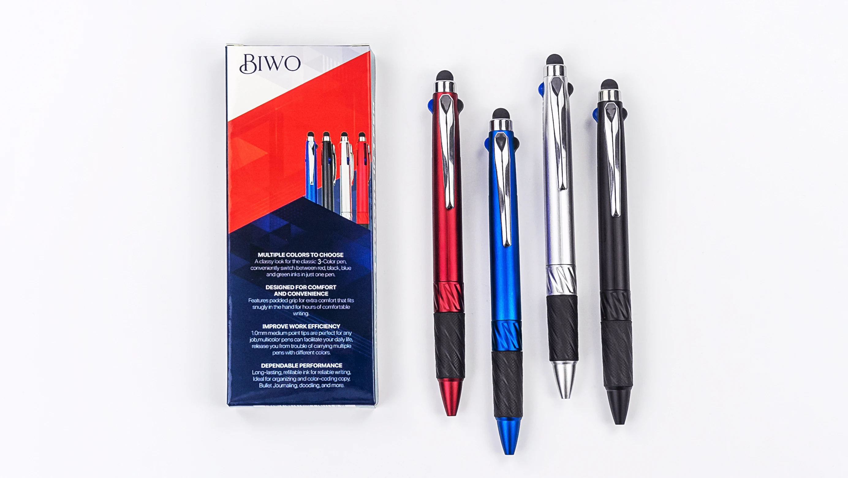 Пластиковый матовый стилус 4 в 1, мягкая ручка, дешевая шариковая ручка с индивидуальным логотипом, шариковая ручка, пластиковая рекламная подарочная ручка