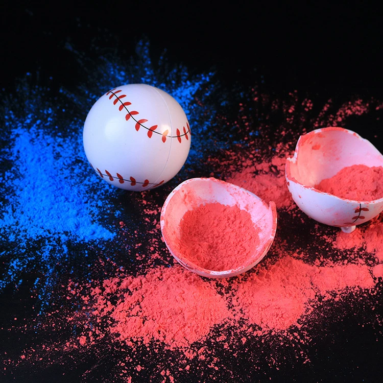 Baby Shower Party Games Boy or Girl Gender Reveal Toys Supply Baseball Gender Reveal Holi Powder Smoke