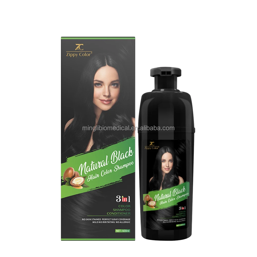 Hot Selling Organic Color Shampoo Hair Dye  Natural Colorant Hair Dye Shampoo No Ammonia Dye Hair Without Stained