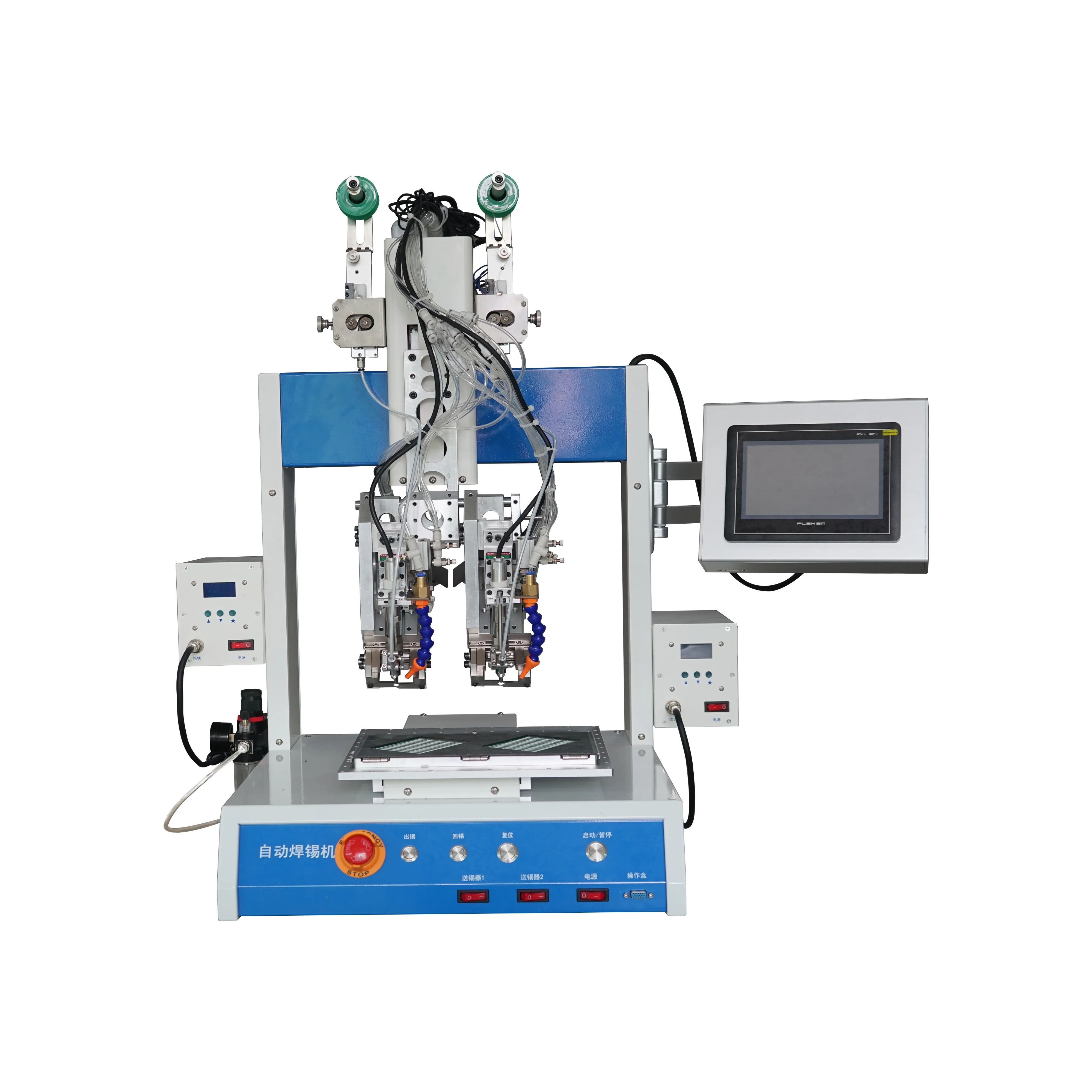 PCB board Lamp board Led light switches Motors Automatic Wire Peeling Cutting and Welding Machine With Double Welding Heads 331B