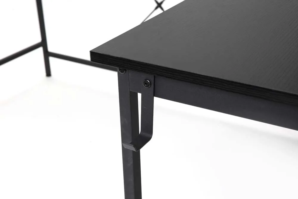 2021 New Modern simple L Shaped Desk Gaming table Home Office tables Wooden metal Workstation Computer Desks with Host rack