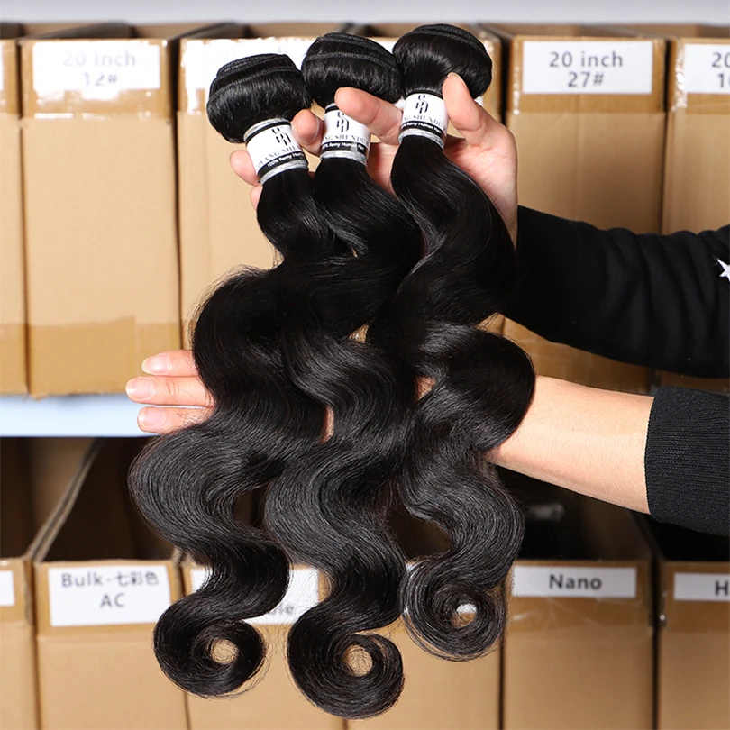 body wave hair bundles human hair extensions wholesale bulk cheap 100% remy hair single drawn bundle for black women