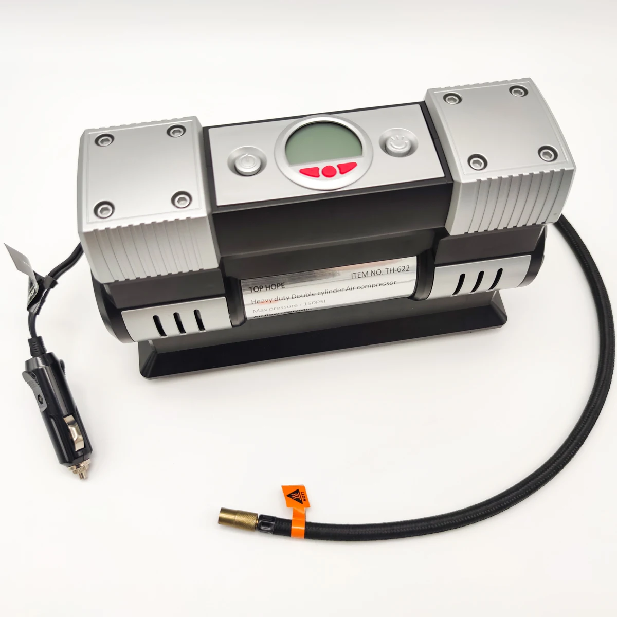 Portable digital automatic tire tyre inflator double cylinder 12v air compressor car tire pump