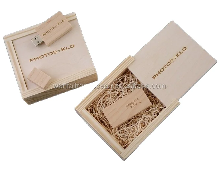 USB Packaging Box Small Wooden Solid Wood Gift & Craft Pine Packing Items Customized Shape BA0500579 Handmade Ruichang 7x5x2cm