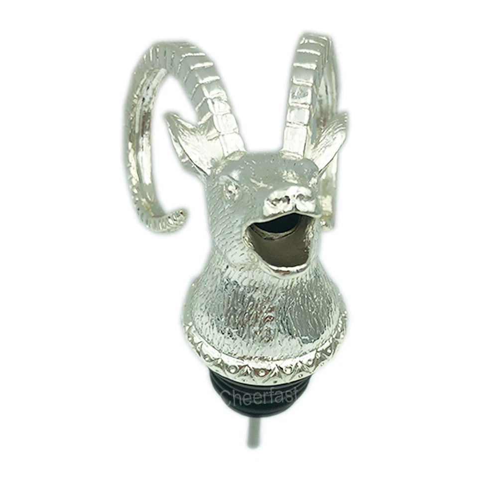 Best Zinc alloy Animal silver color wine stopper spout pourer  and wine pourer stainless and pourer with wine stopper
