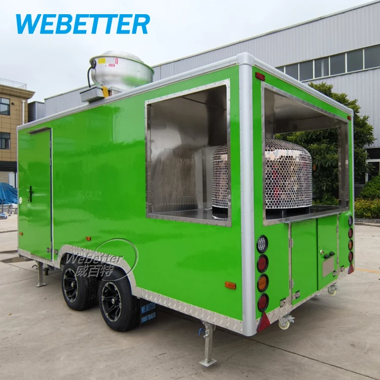 WEBETTER Square Deep Fryer BBQ Fast Food Trailer Fully Equipped Mobile Kitchen Remolque Concession Food Truck For Sale In USA