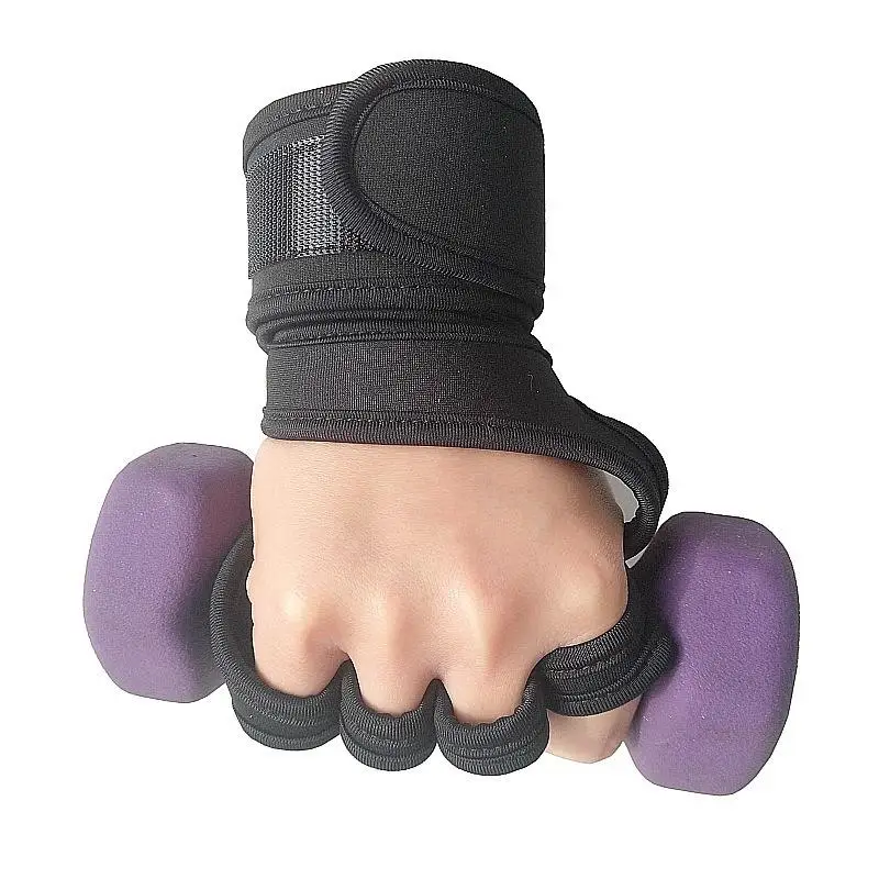 Fitness fingerless wrist support anti-slip breathable weightlifting gym riding half-finger gloves