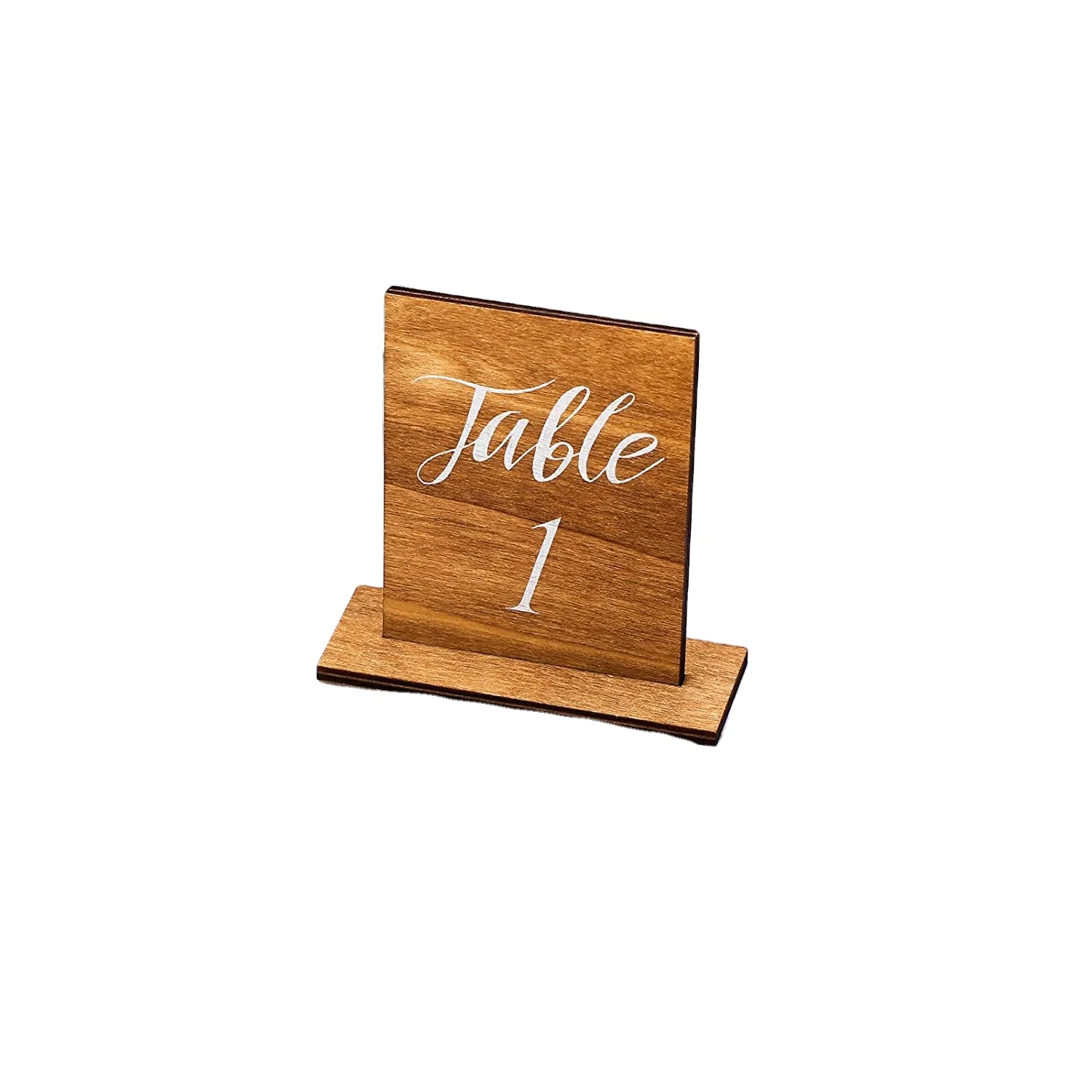 Wedding Table Numbers sign with Wooden Base rustic Wedding Centerpieces for Tables Number Wooden tabletop display