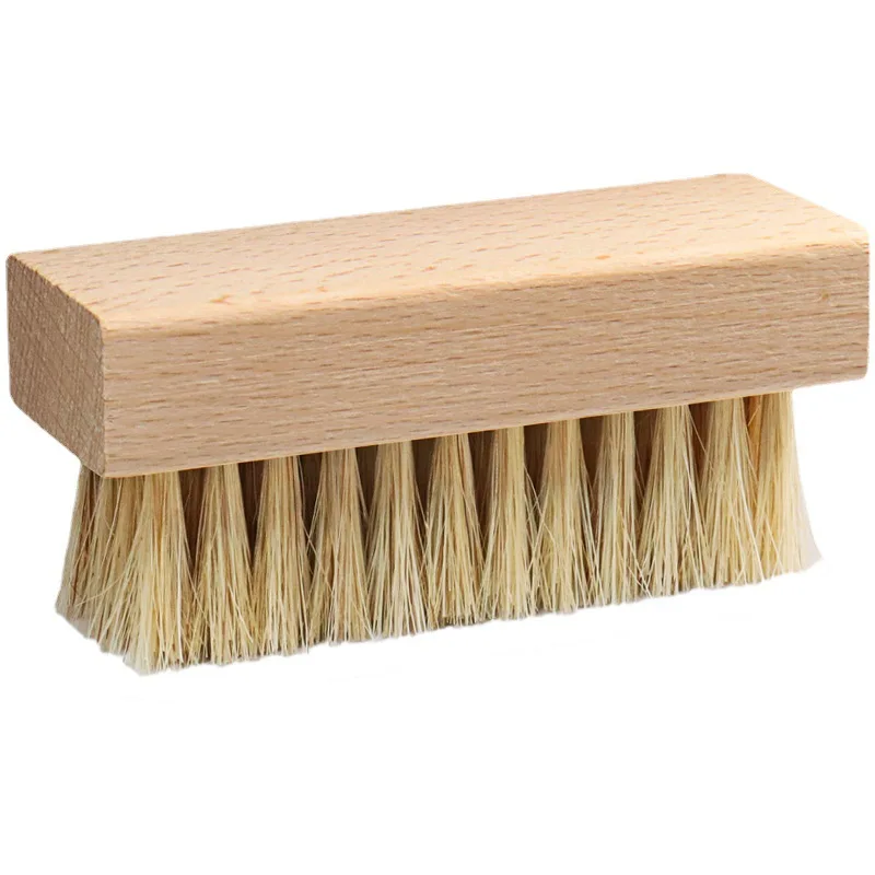Durable Beech Wooden Handle PP Nylon Bristle Horse Hair Shoe Cleaning Brushes