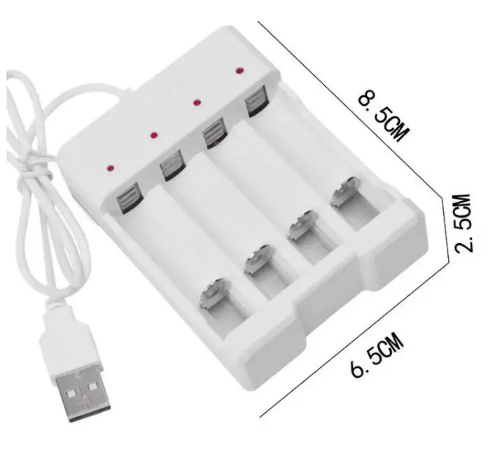 Universal usb rohs aa nimh ni cd 2 3 aa rechargeable battery charger