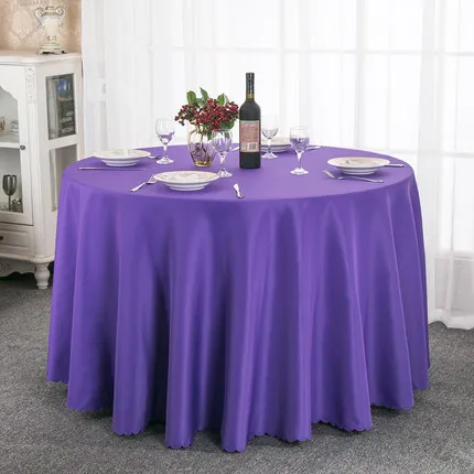 solid color hotel tablecloth fabric restaurantt dining table round tablecloth