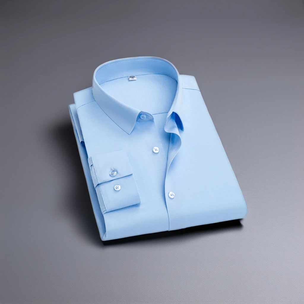 Мужская Удобная хлопковая рубашка-поло с длинным рукавом и воротником-стойкой