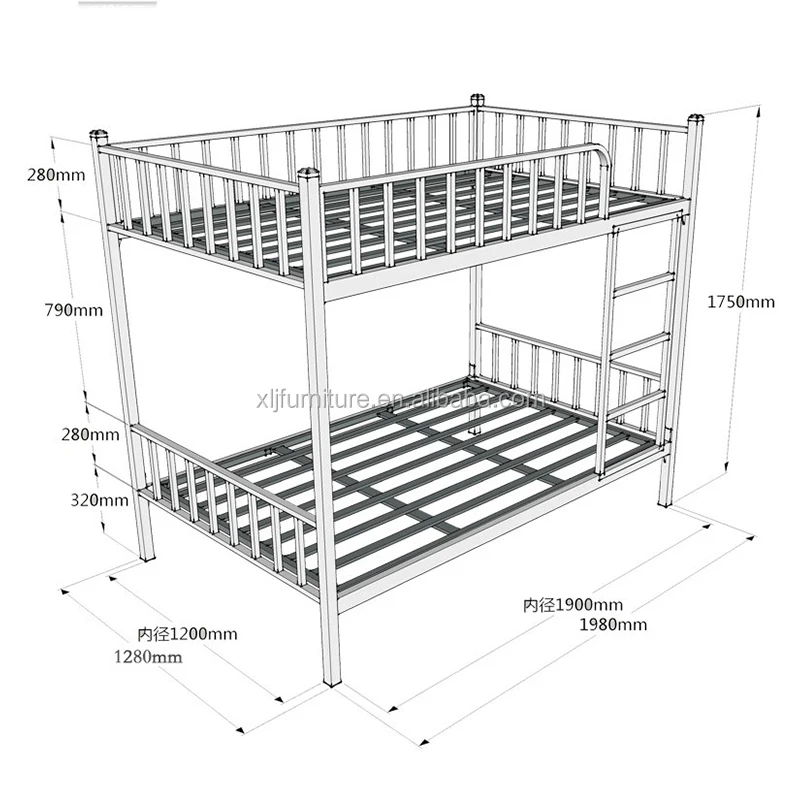 Factory wholesale customization kids in bunk beds bunk bed with safe ladder protective barrier