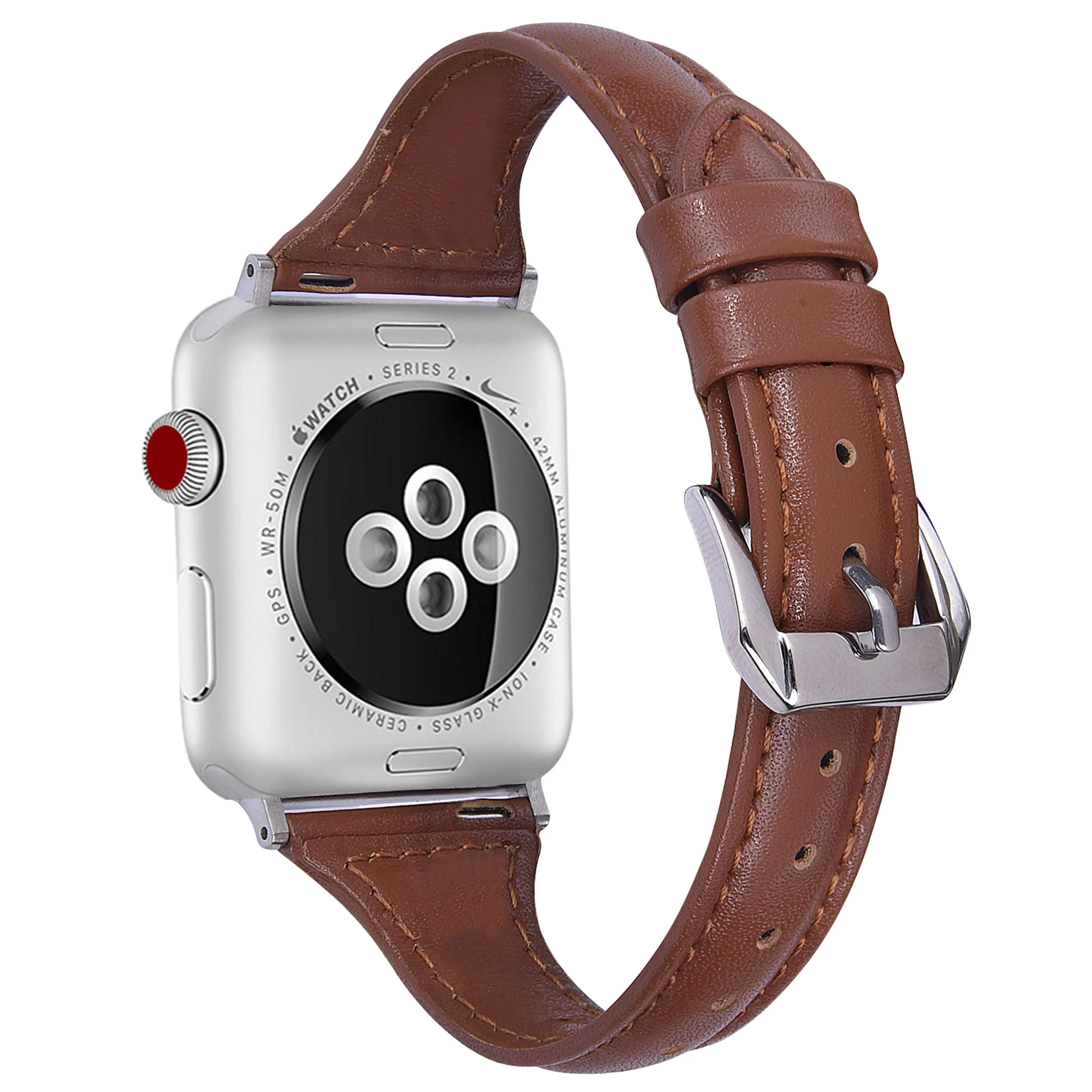 Совместимость для наручных часов Apple Watch, версии Новое поступление премиум-класса из натуральной кожи сменный ремешок для наручных часов Apple Watch, версии наручных часов iwatch, 6 5 4 3