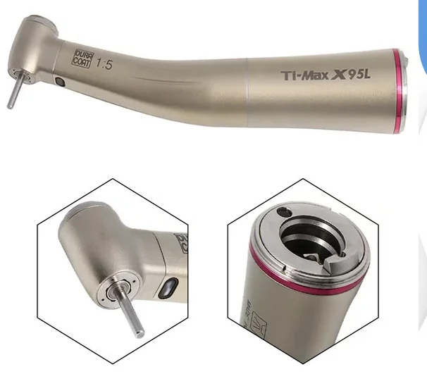 Dental Fiber Optic Inner Channel 1:5 Increasing Contra Angle Low Speed Handpiece