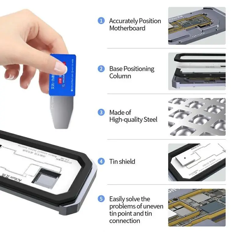 AiXun Z13 Manufacturer Durable Middle Frame Tin Planting Platform  Mainboard Reballing for IP13 Series Repair