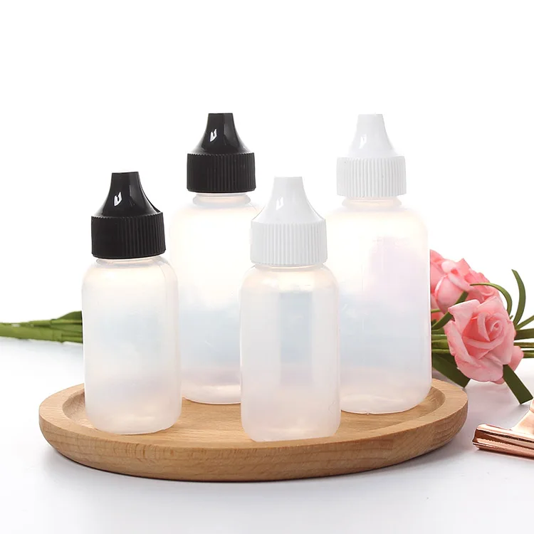 30ml Empty PE Squeezable Plastic Dropper Bottle for Wig Lace Glue  Airbrush Makeup Liquid Foundation