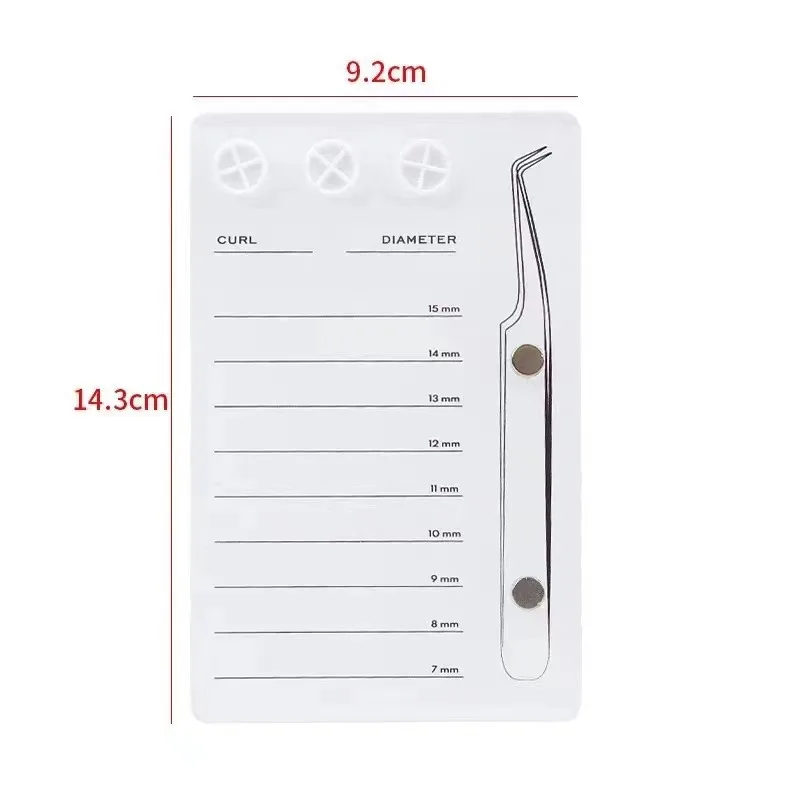 Private Label Portable Acrylic Grafting Eyelash Extensions Plate Pallet Lash Tile Magnetic Tweezers Board