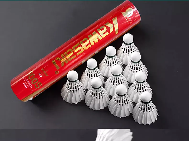 Nature Duck Feather kawasaki Hybrid Shuttlecock with 2 Layer Fiber Cork Stable Durable Badminton Shuttlecock Duck Feather