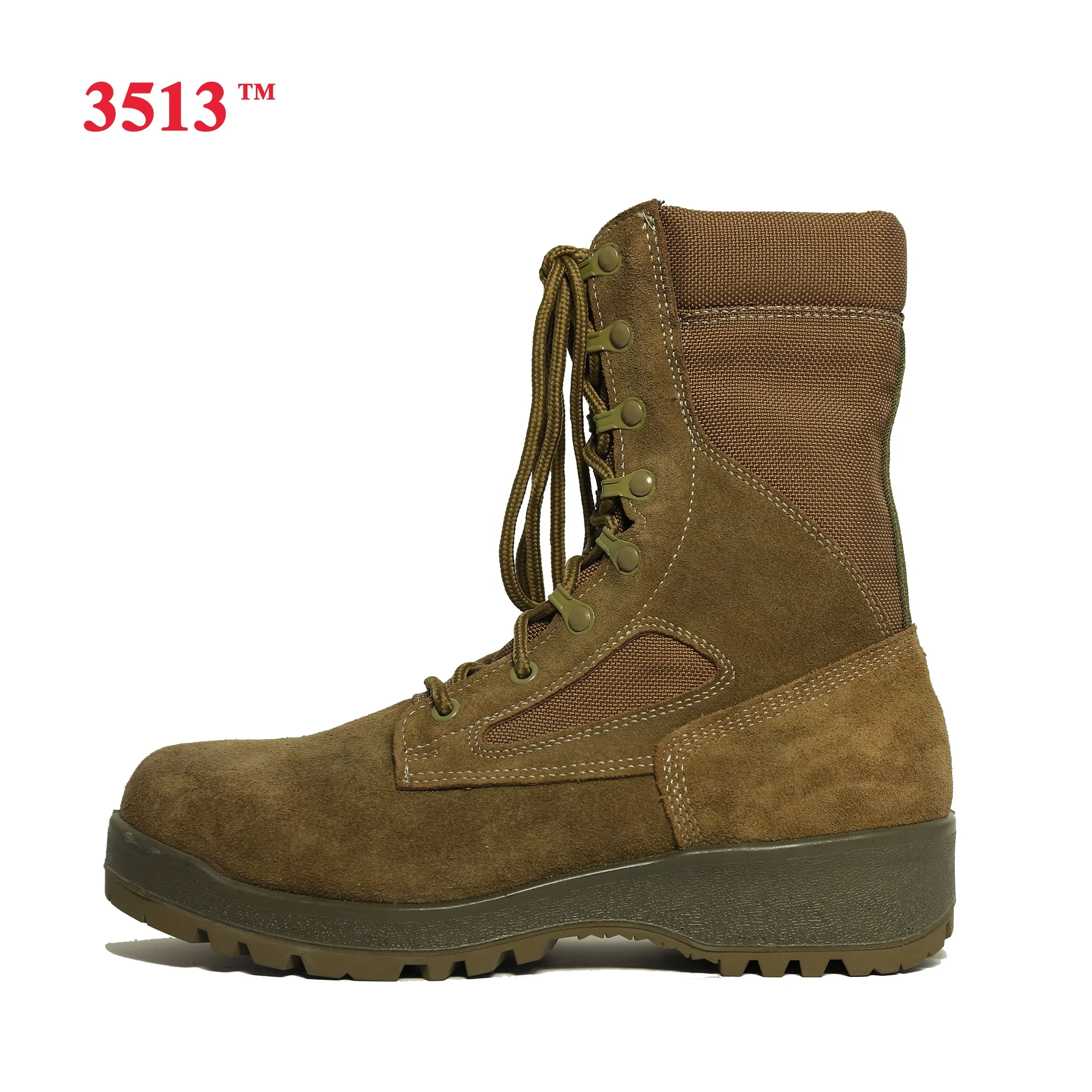 
brown nubuck leather military motorcycle boots Chile swat combat boots men shoes 