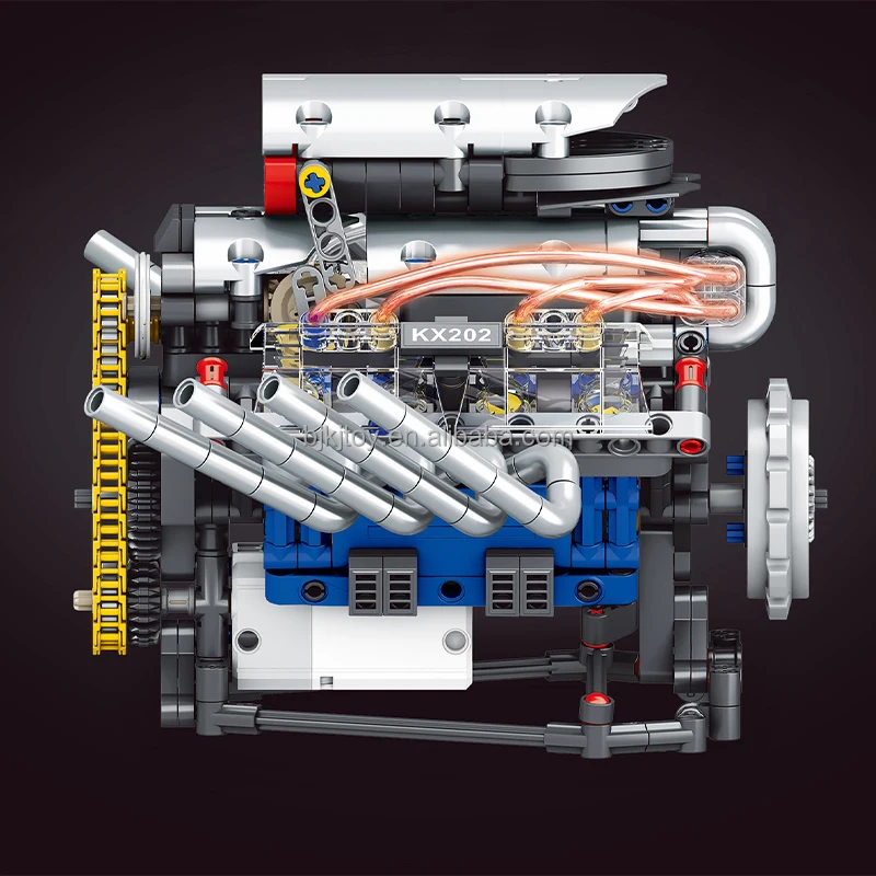 V8 Набор для строительства двигателя 665 шт. имитация механического строительного блока Игрушечная модель строительный комплект с силовым