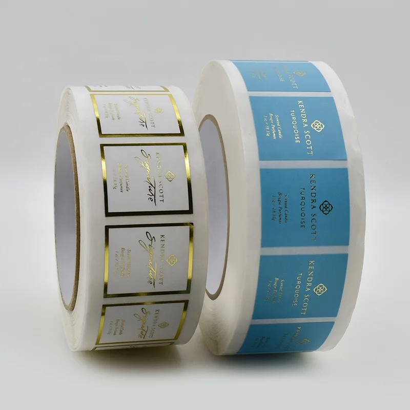 Customization Custom Private Brand Gold Foil Labels For Cosmetic And Skincare White Waterproof Label Sticker