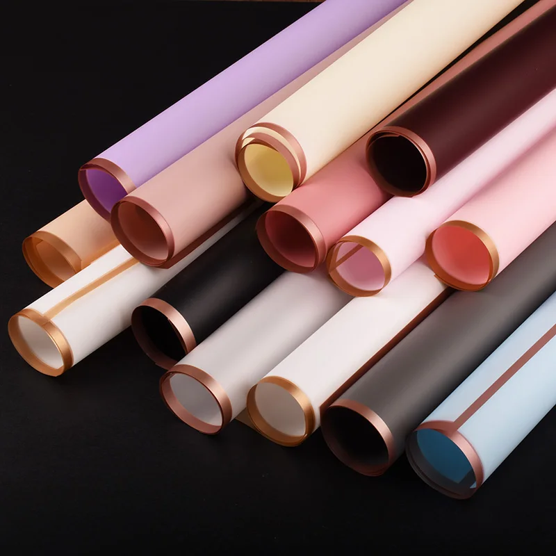 
Shinewrap 2020 New design double side waterproof floral paper plastic wrapping film Flower wrapping paper for flower 