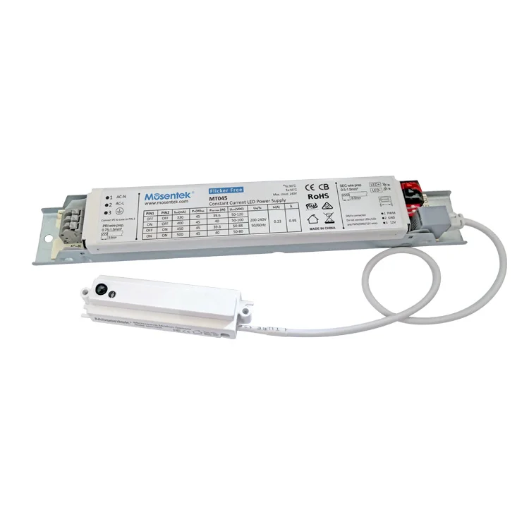 Tri-proof light linear light 45W, немерцающий светодиодный драйвер с регулируемой яркостью и датчиком движения