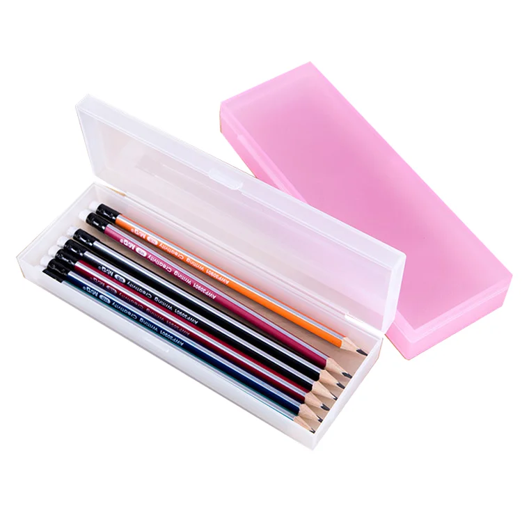 Custom pattern PP plastic pencil case wholesale stationery school supplies cheap pen case