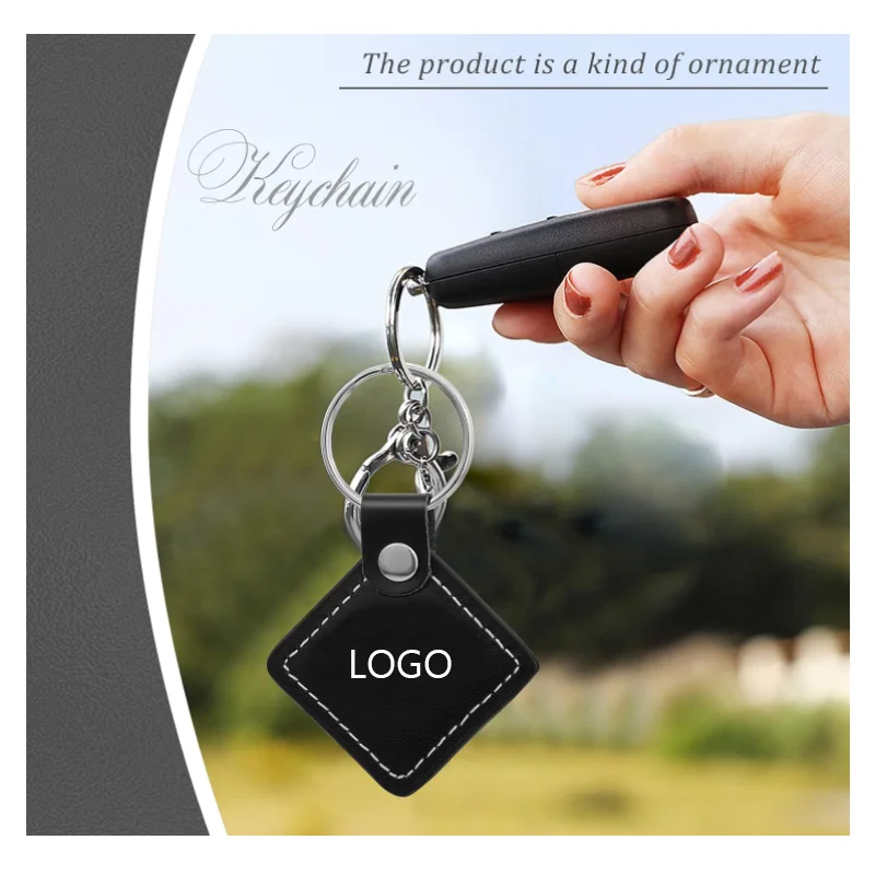 Custom Fashion Design PU Genuine Crazy Horse Multi-style Car Key Tag Bulk Leather Keychains Leather Keychain Tags