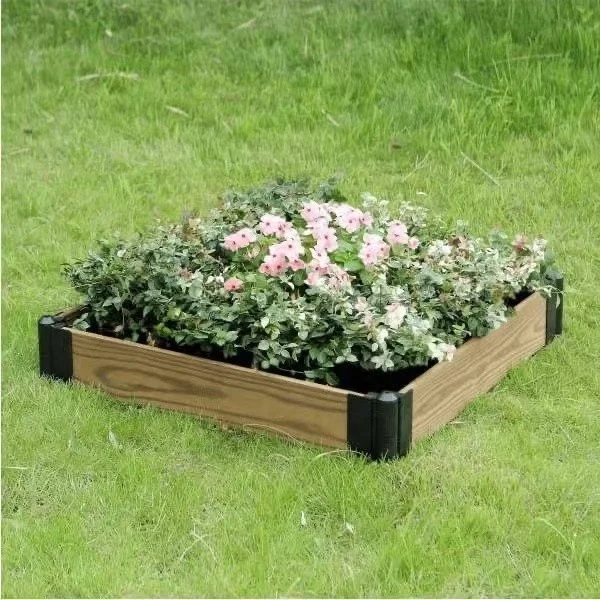 Factory Price Plastic Wood Flower Box Landscape Garden Decoration diy planter for outdoor