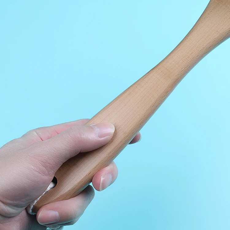 Natural Beech Bath Brush Shower Massage Brush Curved Back Body Brush Custom