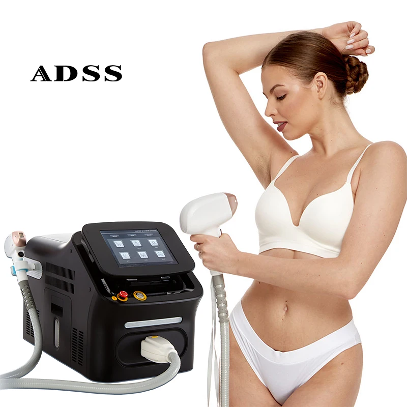 ADSS Diode Laser 755 808 1604 Portable Painless Ice Cooling Diode Laser Hair Removal Machine for Salon