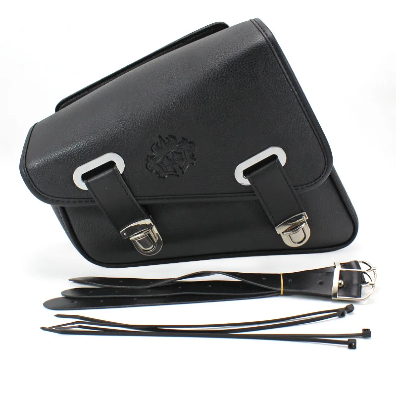 Motorcycle PU Leather Side Saddle Bag for Harley Sportster XL883 XL1200 Quantity Handy Universal Davidson
