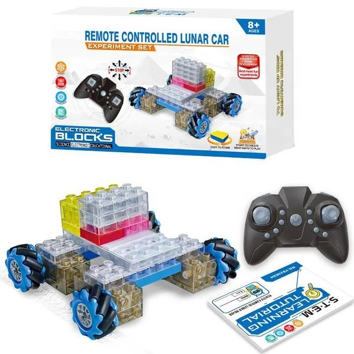 Samtoy 41 PCS Electric RC Remote Control Star Lunar Rover Car Blocks Model Building Toys Block Toy for Kids