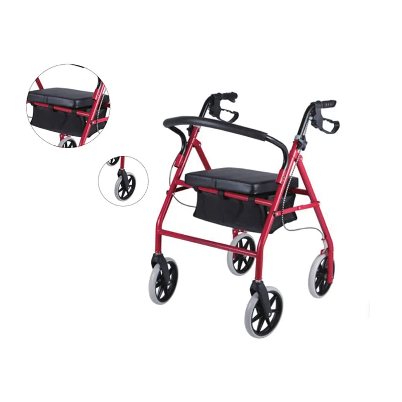 Elderly care products Folding Four foot standing Electric walker smart walking cane