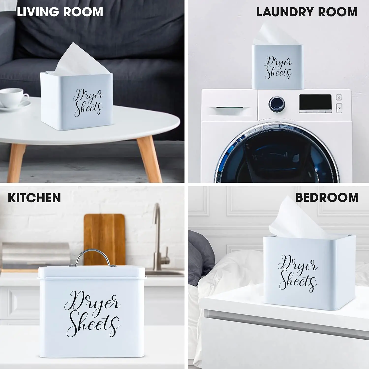 Customize laundry Washing Tablets Capsules Container Tin Metal Dryer Sheets Dispenser