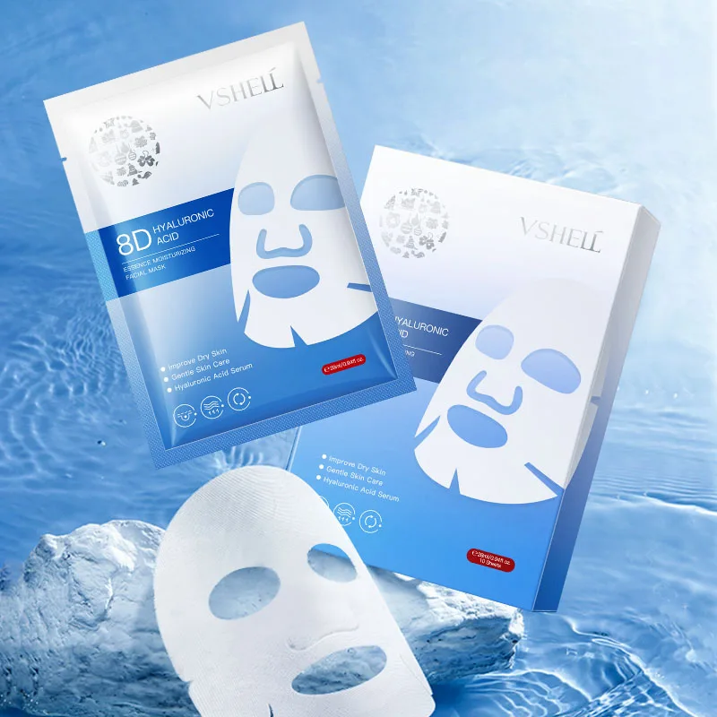 Pack Of 10 Gentle Moisturizing Hydrating Sheet Face Mask For Dry Skin With Hyaluronic Acid