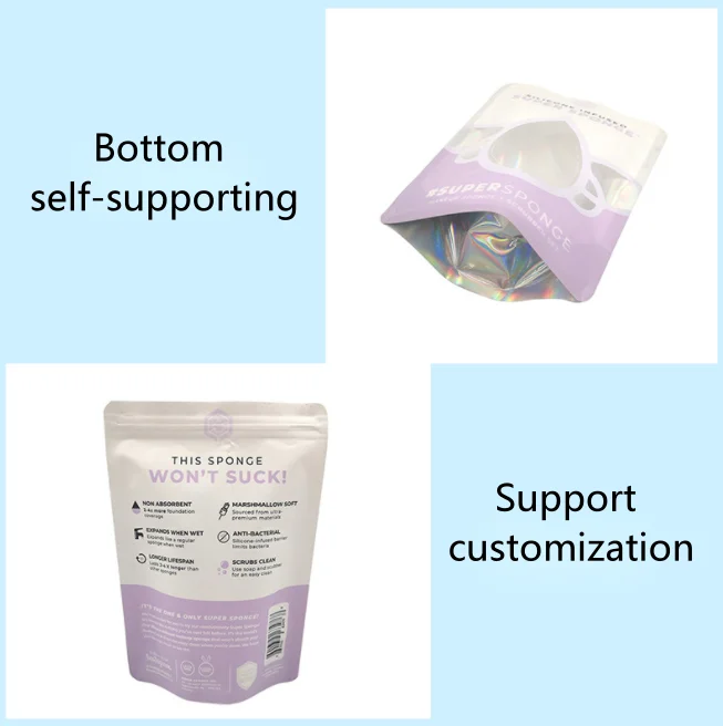 Make Up  Foundation Box Logo Beauty Stand Makeup Sponge With Packaging