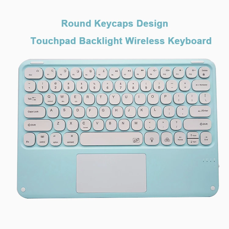 Smart Wireless Keyboard For iPad Pro 12.9 2021 Newest Keyboard With Touchpad Backlight Keyboard For Tablet Blue Color