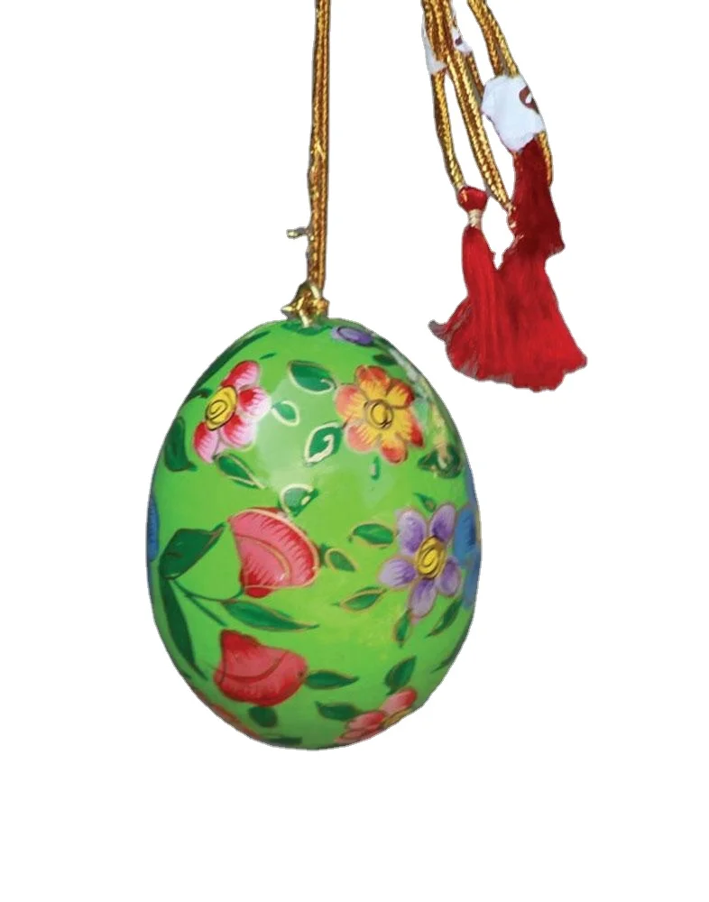 Manufacturers of easter decoratives Handmade wooden easter eggs for easter decoration made by kashmiri artisians from India