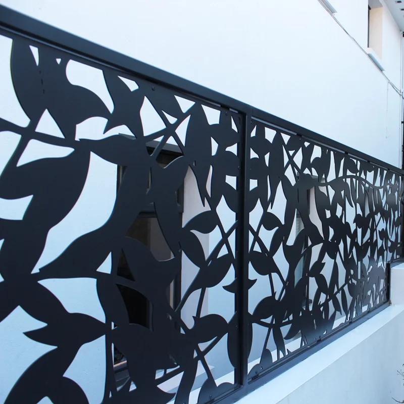 Modern Design Modular Fence Aluminum Metal Horizontal Yard Privacy Slat Fence Panels Outdoor Garden Fence