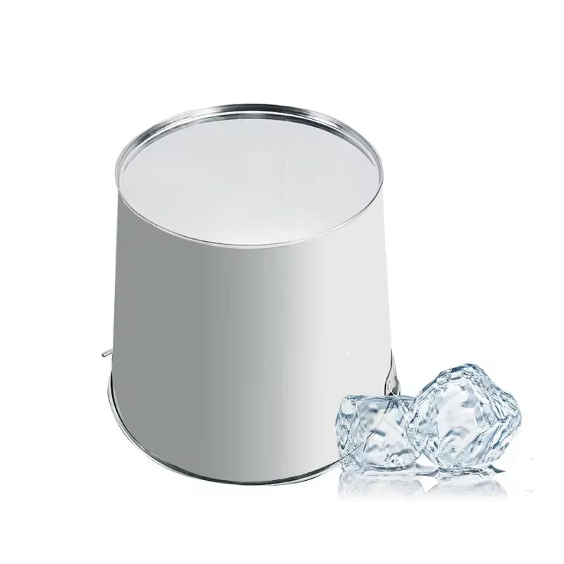 Custom Branding 5L Round Metal Galvanized Ice Bucket with Bottle Opener and Handle Beer Champagne